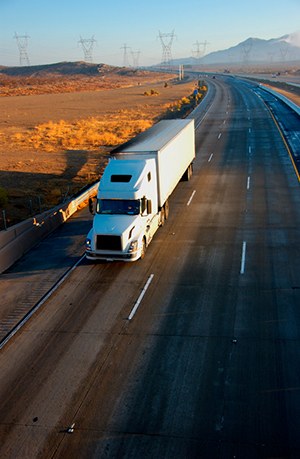 Truck on highway - exams for commercial truck drivers